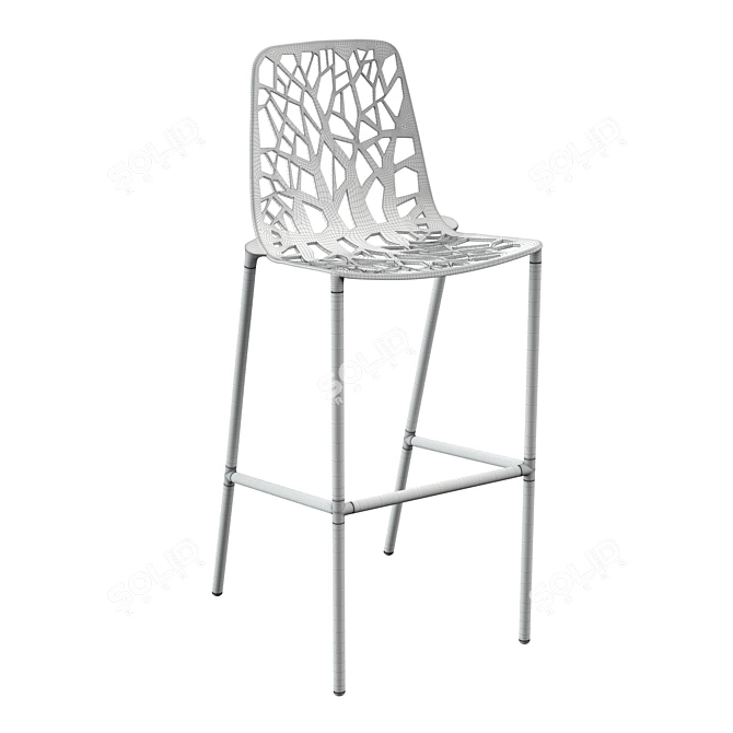 Modern Forest High Stool 3D model image 2