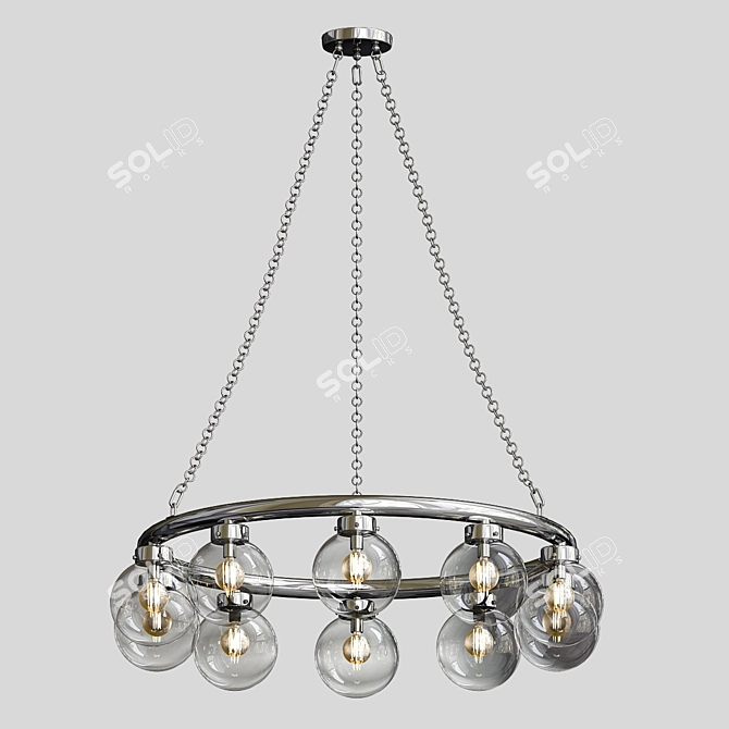 Elegant Katie Chandelier: A Stunning Illumination 3D model image 1