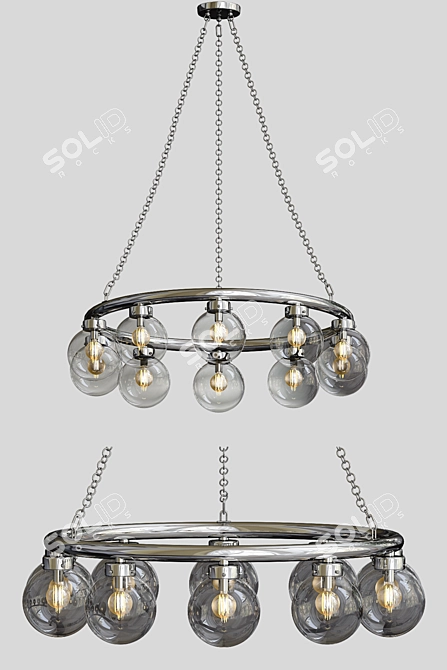 Elegant Katie Chandelier: A Stunning Illumination 3D model image 2