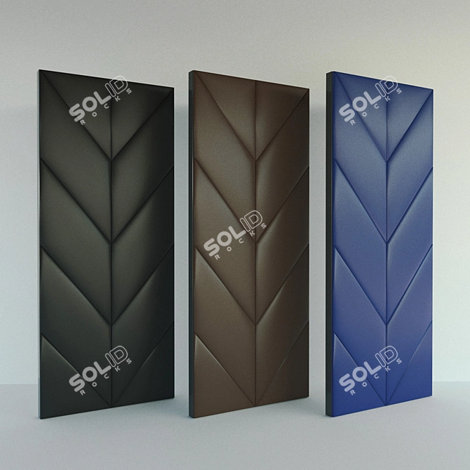 Lightweight Soft Wall Panels - Set of 3 3D model image 1