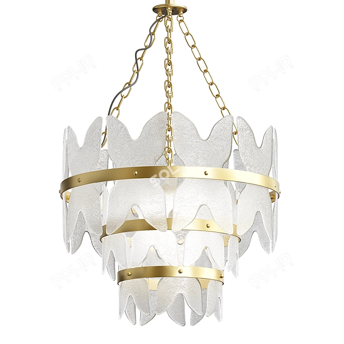 Seeded Glass Millie Chandelier 3D model image 1