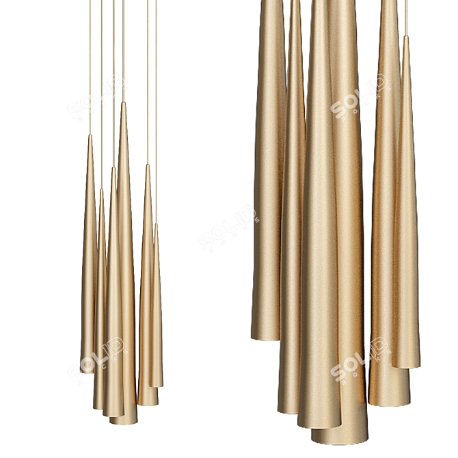 Illuminous Elegance: Firlinfeu Chandelier 3D model image 1