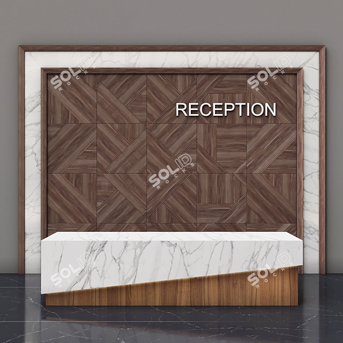 Reception + Wall Panel / Ресепшн + 3д панель Emmemobili

Title: Modern Reception with 3 3D model image 1