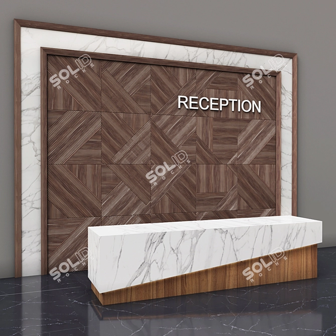 Reception + Wall Panel / Ресепшн + 3д панель Emmemobili

Title: Modern Reception with 3 3D model image 2