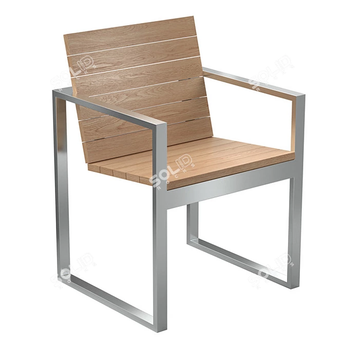 Outdoor Folding Chair 3D model image 1