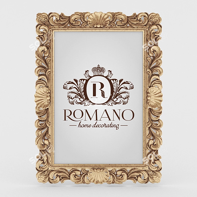 Elegant Gold/Silver Mirror: Romano Home 3D model image 1
