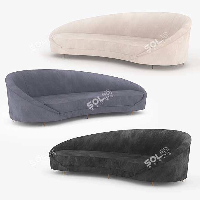 Sofa Provocateur Eichholtz  Elegant and Versatile Seating 3D model image 1