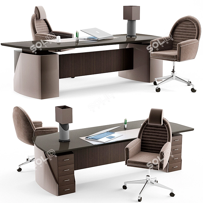 Smania GT Metropolis: Italian Elegance for your Workspace 3D model image 1