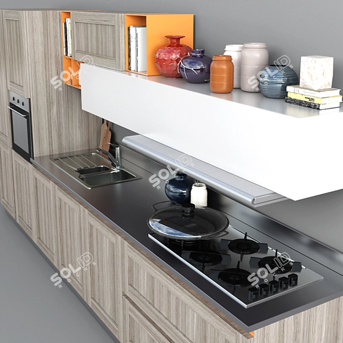 Stosa Cavio Kitchen: Ready for Visualizations 3D model image 2