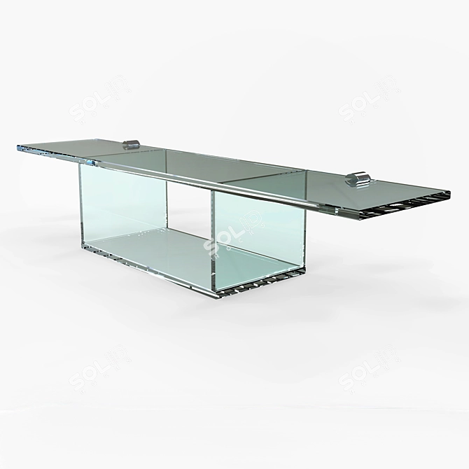 Elevate Bathroom Storage: Glass Shelf 3D model image 1