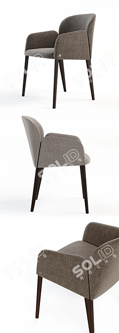 Modern Zip Chair by Busnelli 3D model image 2