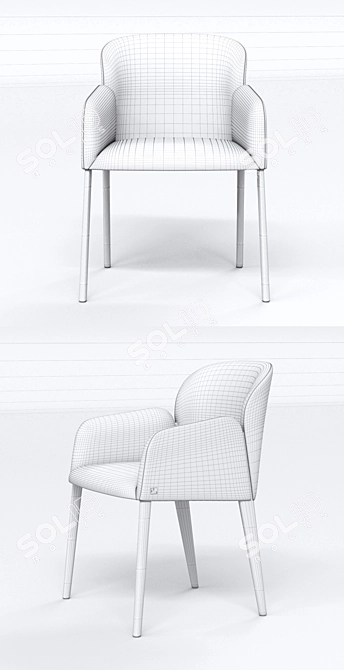 Modern Zip Chair by Busnelli 3D model image 3