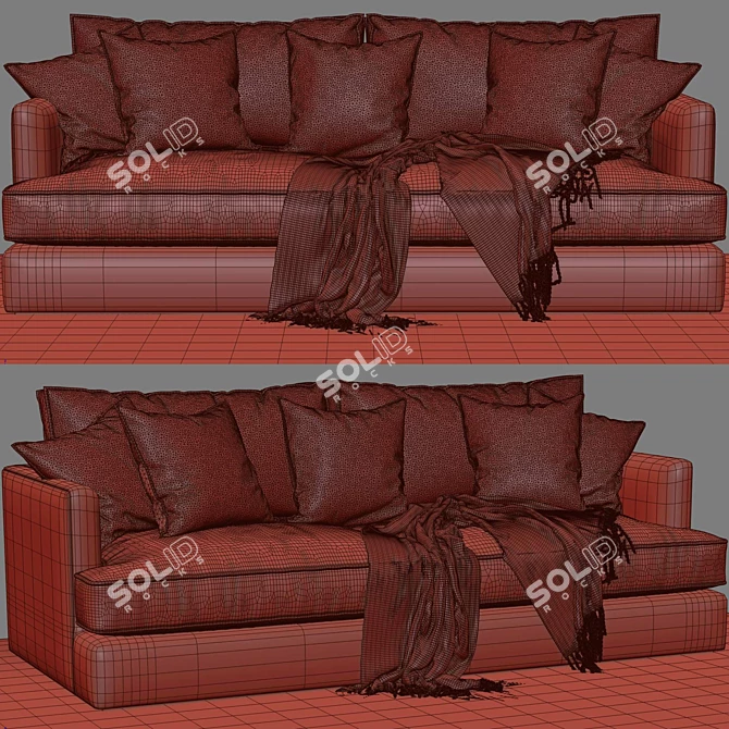 Haven Sofa: West Elm's 002 3D model image 2