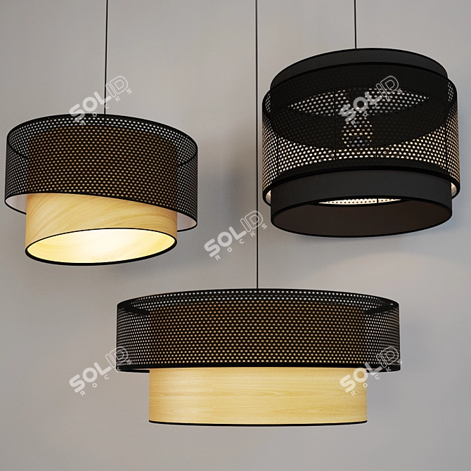 Metropolight Vintage Suspension Set 3D model image 2