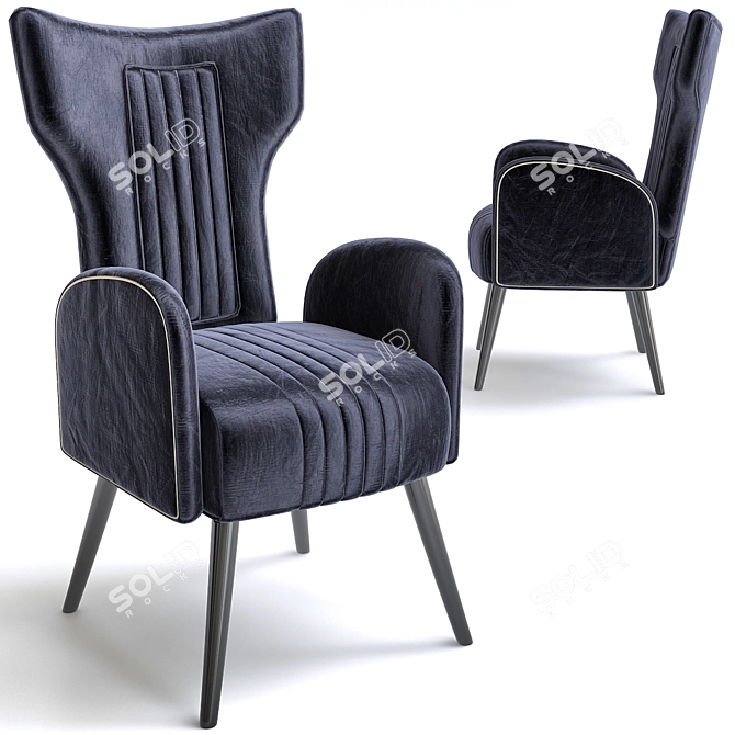 Angelo Lounge Chair: the Perfect Blend of Comfort and Style 3D model image 1