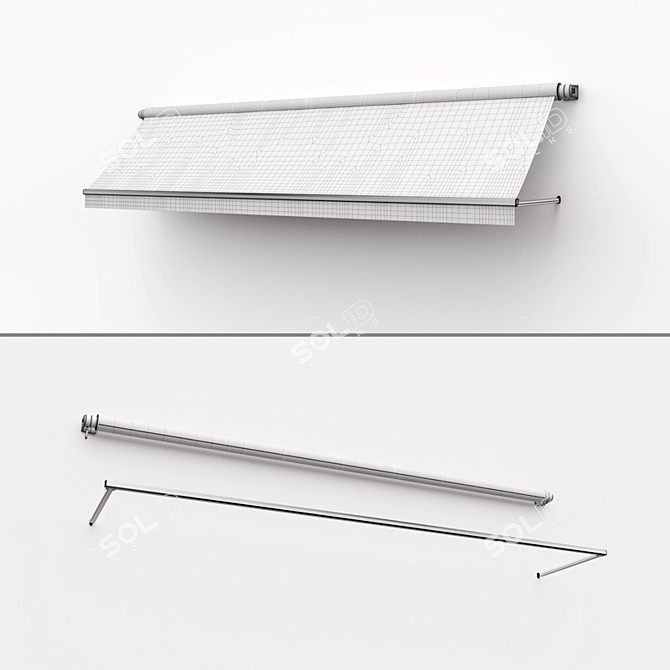 Adjustable Marquise for Window Shading 3D model image 3