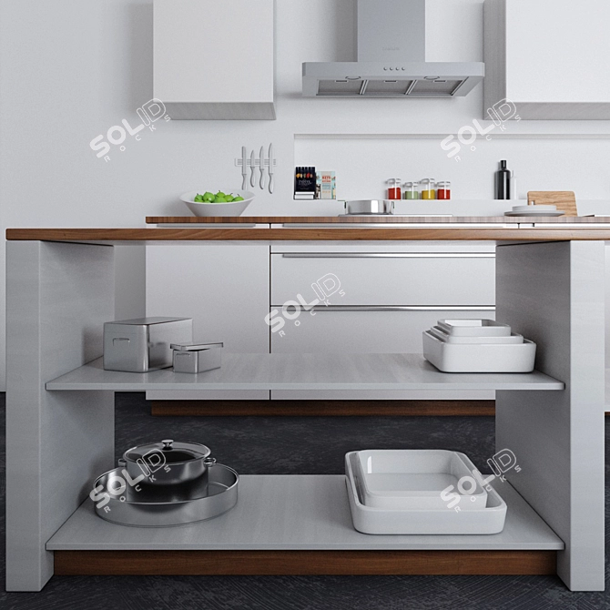 Modern Modular Kitchen: SD Keukens VIDA 3D model image 3