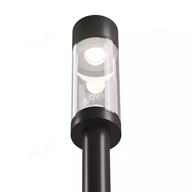 Sleek 36W Street Luminaire 3D model image 2