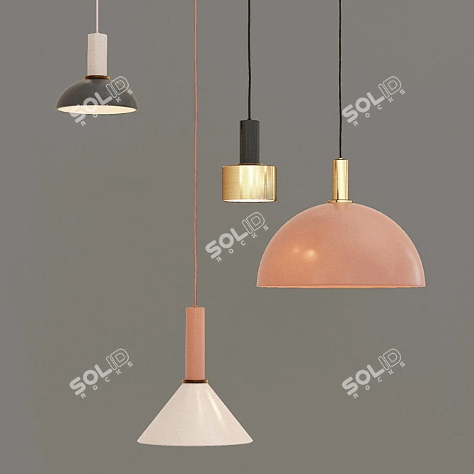 Sleek Socket Pendant - Illuminate in Style 3D model image 1