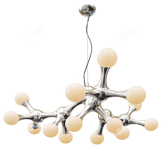 Contemporary Molecules Chandelier 3D model image 1