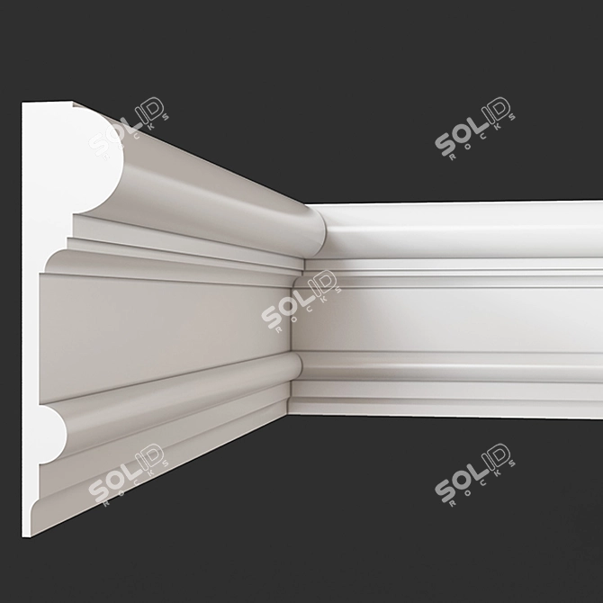 Elegant Gypsum Molding for Exquisite Interiors 3D model image 1