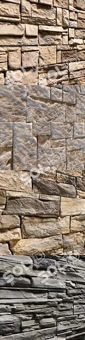 Modern Stone Walls Set 13: Coronalicious Collection 3D model image 2