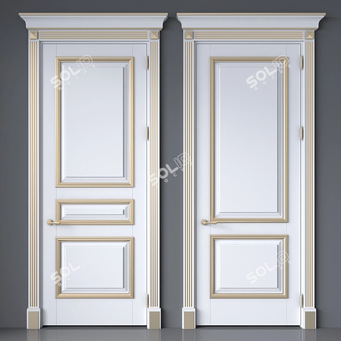 Elegant Doors for Timeless Interiors 3D model image 1