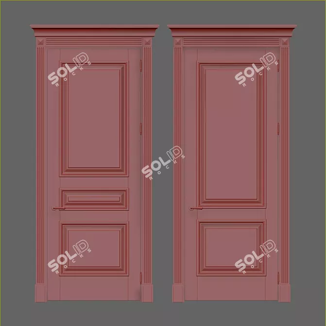 Elegant Doors for Timeless Interiors 3D model image 2