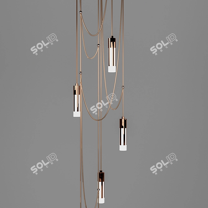 Elegant 2.7m Chandelier 3D model image 2