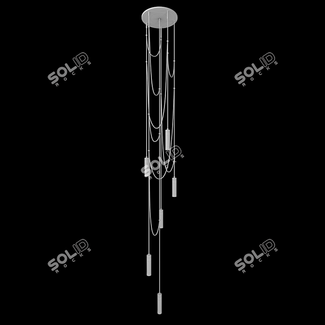 Elegant 2.7m Chandelier 3D model image 3