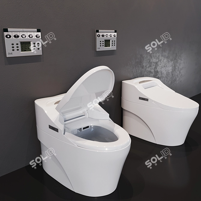 Intelligent Comfort: OVE Luxury Smart Toilet 3D model image 1