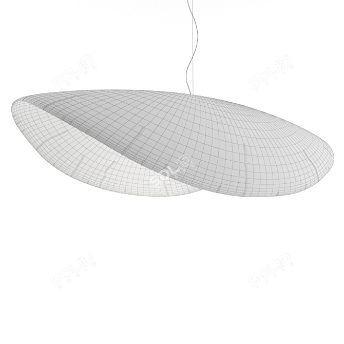 Elegant Brass Pendant Light 3D model image 2