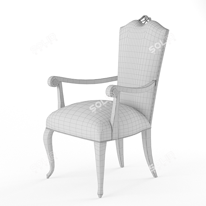 Valentina Crystal Eight-Piece Dining Set 3D model image 2