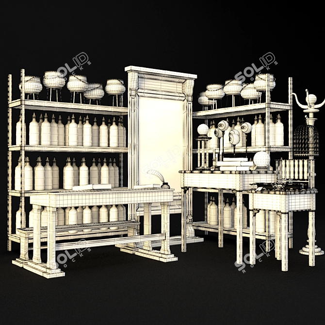 Title: Magical Hogwarts Interior Décor 3D model image 3