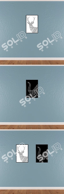 Modern Wall Art Set: No. 248 3D model image 3