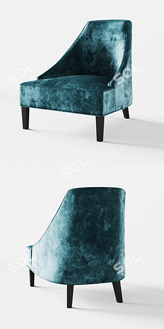 Eichholtz Chair Dulwich: Modern Elegance in Aegean Tones 3D model image 2