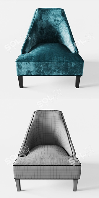 Eichholtz Chair Dulwich: Modern Elegance in Aegean Tones 3D model image 3