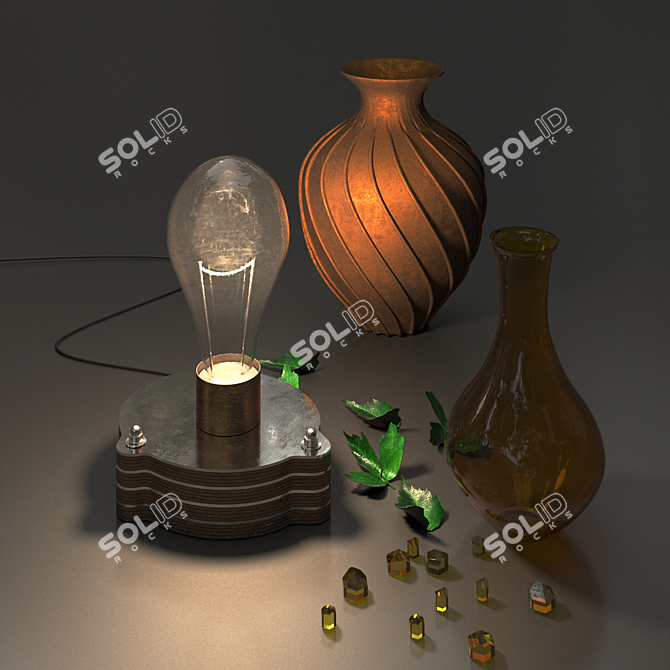 Elegant Lamp Set: Stylish & Decorative 3D model image 1