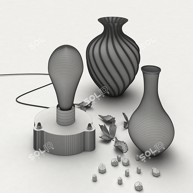 Elegant Lamp Set: Stylish & Decorative 3D model image 2