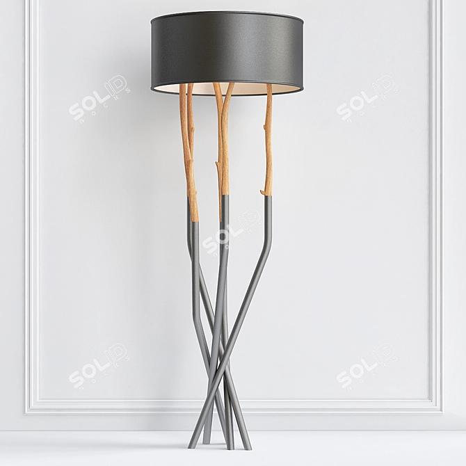 Title: Elegant Floor Lamp 3D model image 1