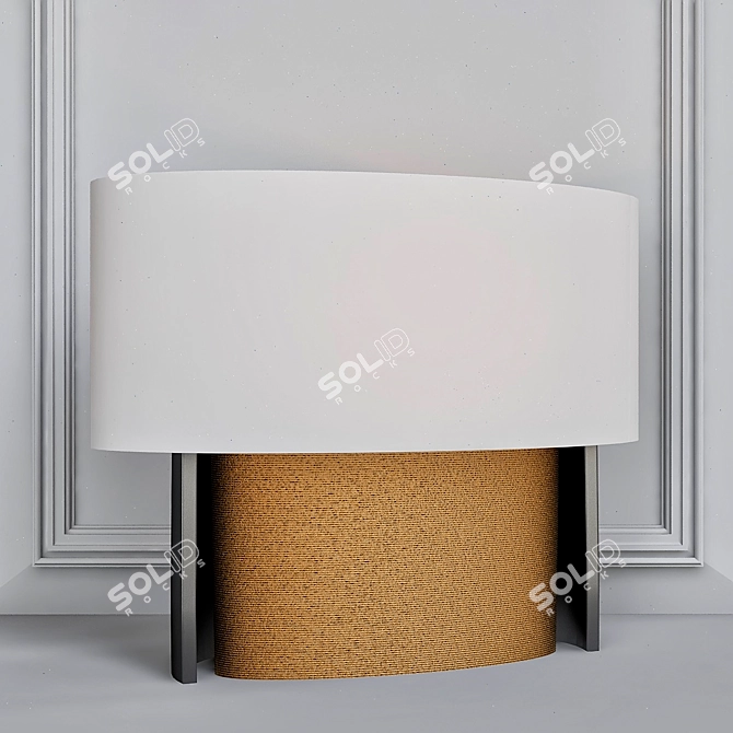 Elegant Baker Cloak Accent Lamp 3D model image 1