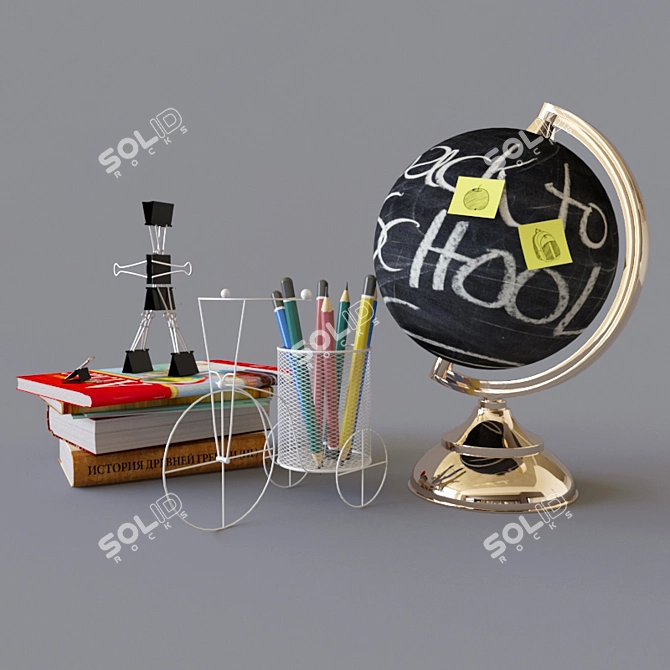 Multifunctional School Set 3D model image 1