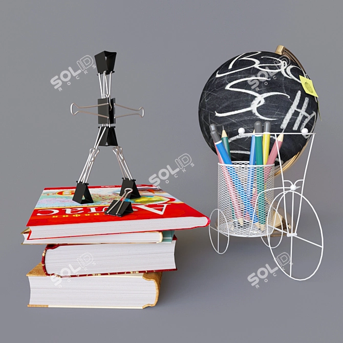 Multifunctional School Set 3D model image 2