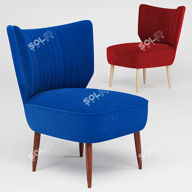 Contemporary Duke Cocktail Chair 3D model image 1