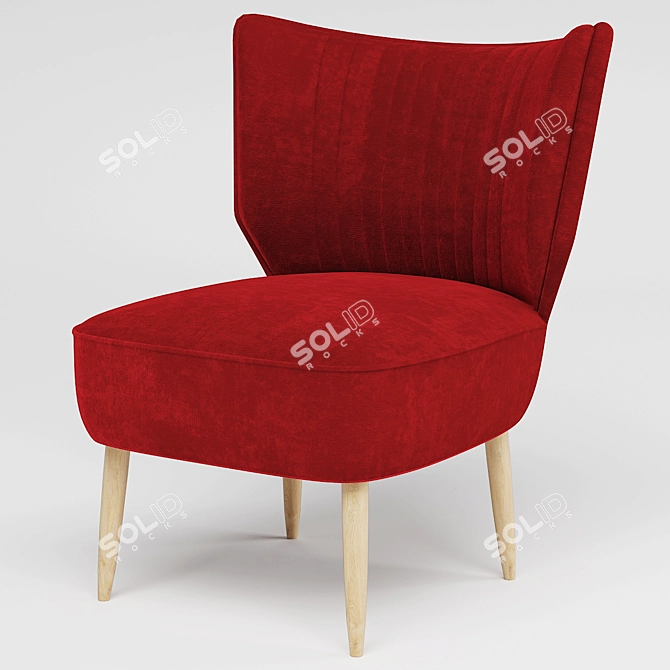 Contemporary Duke Cocktail Chair 3D model image 2