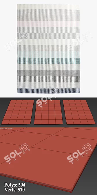 Pastel Stone Multi Rugs 3D model image 3