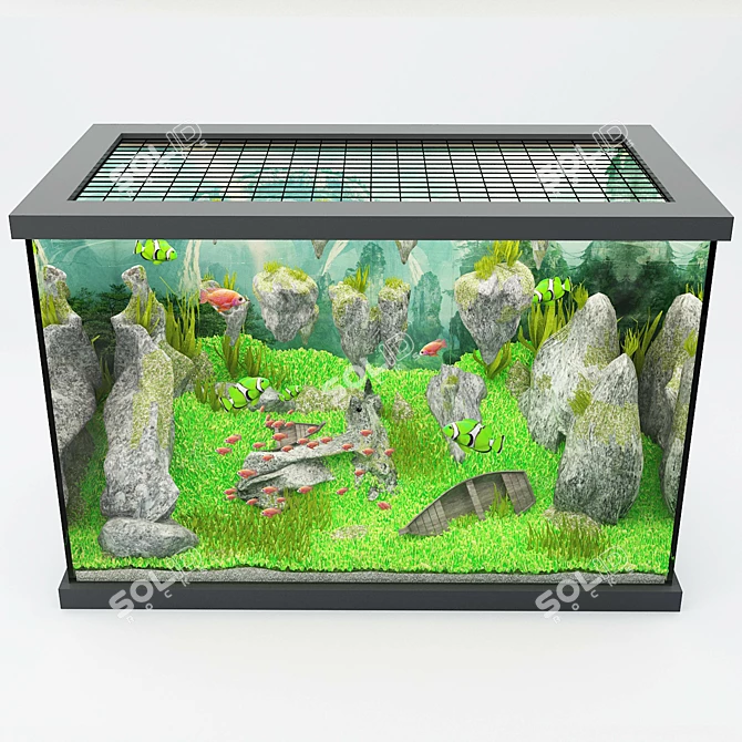 Modern Avatar Aquarium 3D model image 2