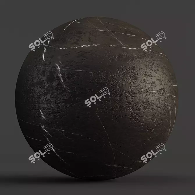 Marble Elegance White & Black 3D model image 2