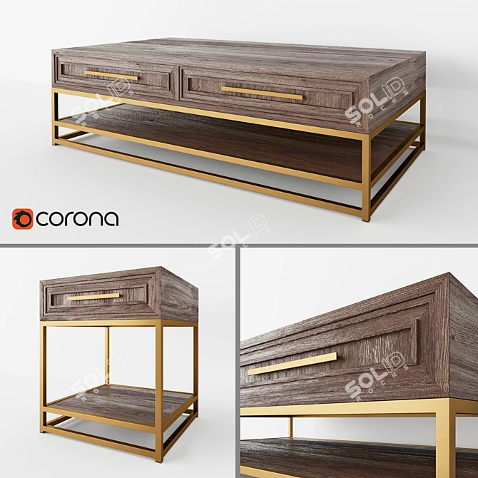 Cosmorelax Bullard Coffee Tables - Stylish and Sturdy 3D model image 1