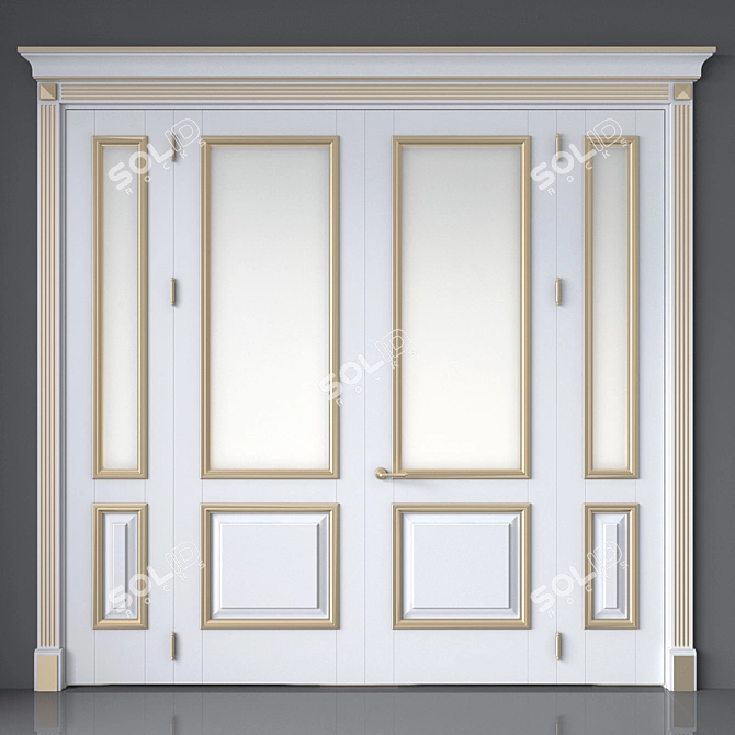 Timeless Elegance: Interior Classic Doors 3D model image 1